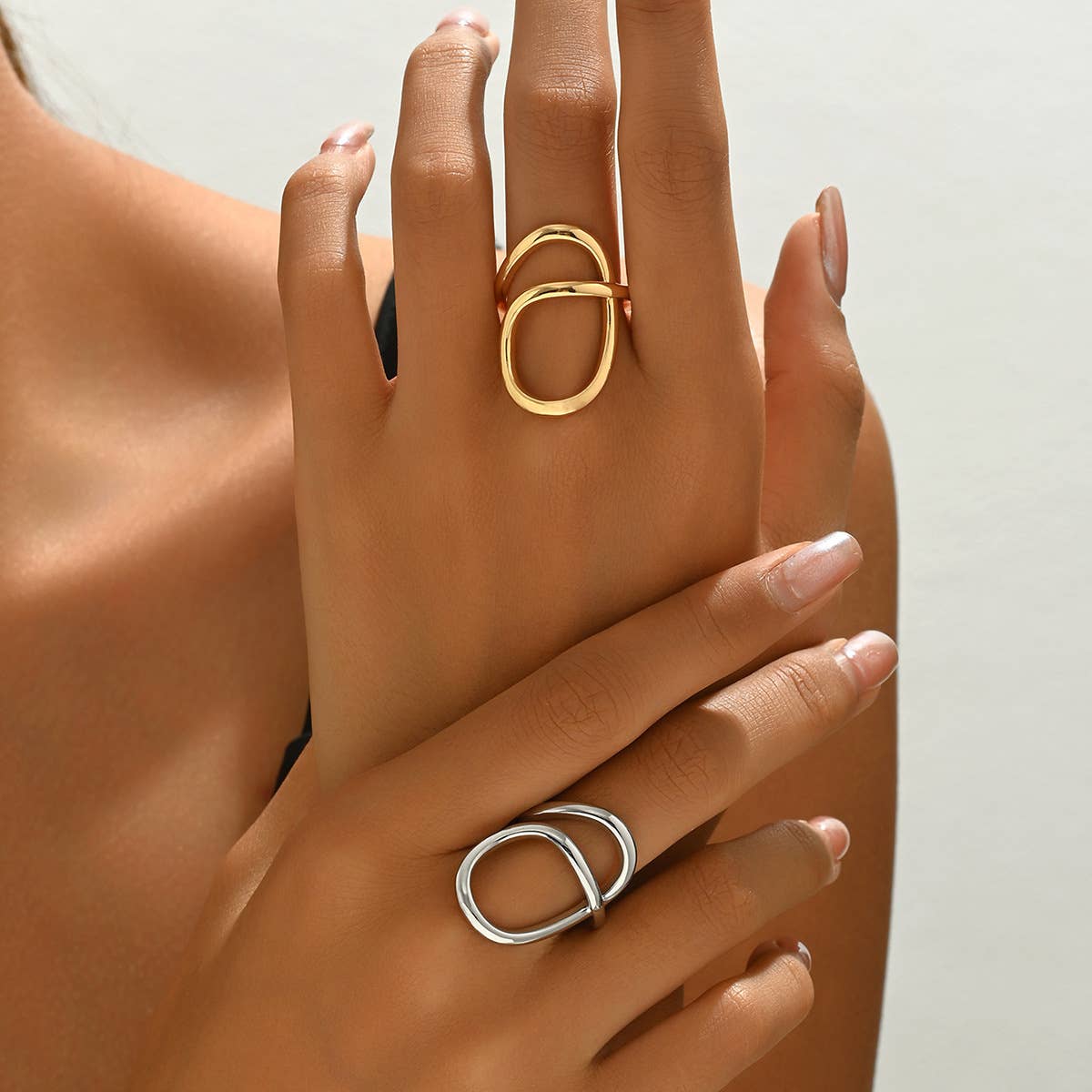Stylish All-In One Personality Open Copper Ring- Fashion Jewelry
